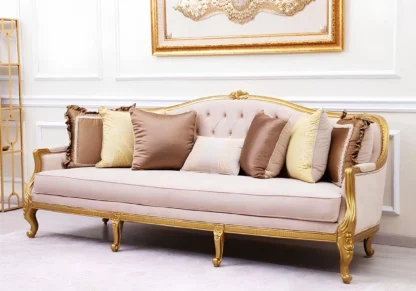 Classic Sleek Design Sofa Set in wooden