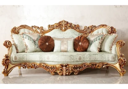 Luxruy Carved Sofa Set in Gold