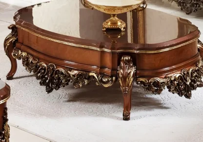 Luxurious style carved center table