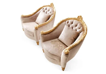 Luxury sofa chair in Solid Wood