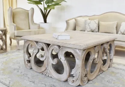 Stunning Handcrafted Wood Sofa Set