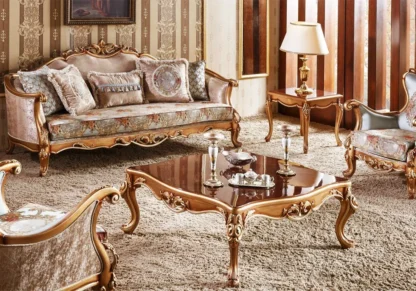 Wooden royal carved design sofa set