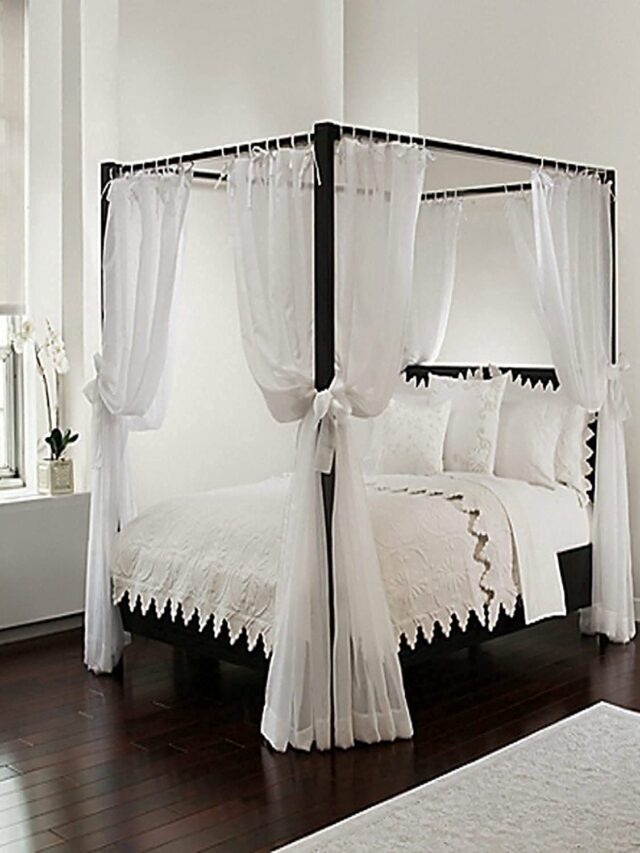 Canopy Bed with Sheer Drapery