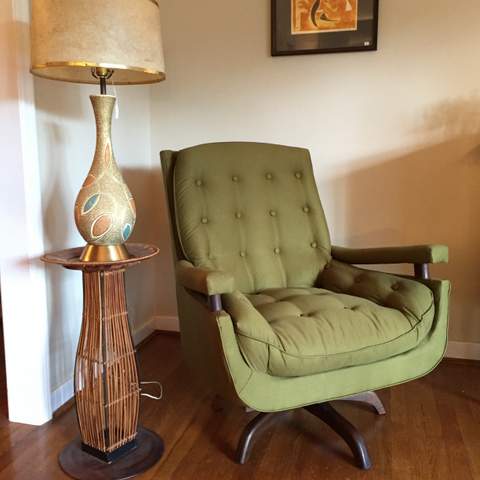 Mid century store rocker recliner