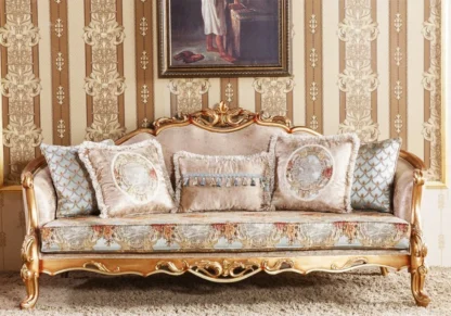 royal carved design 3 seater sofa